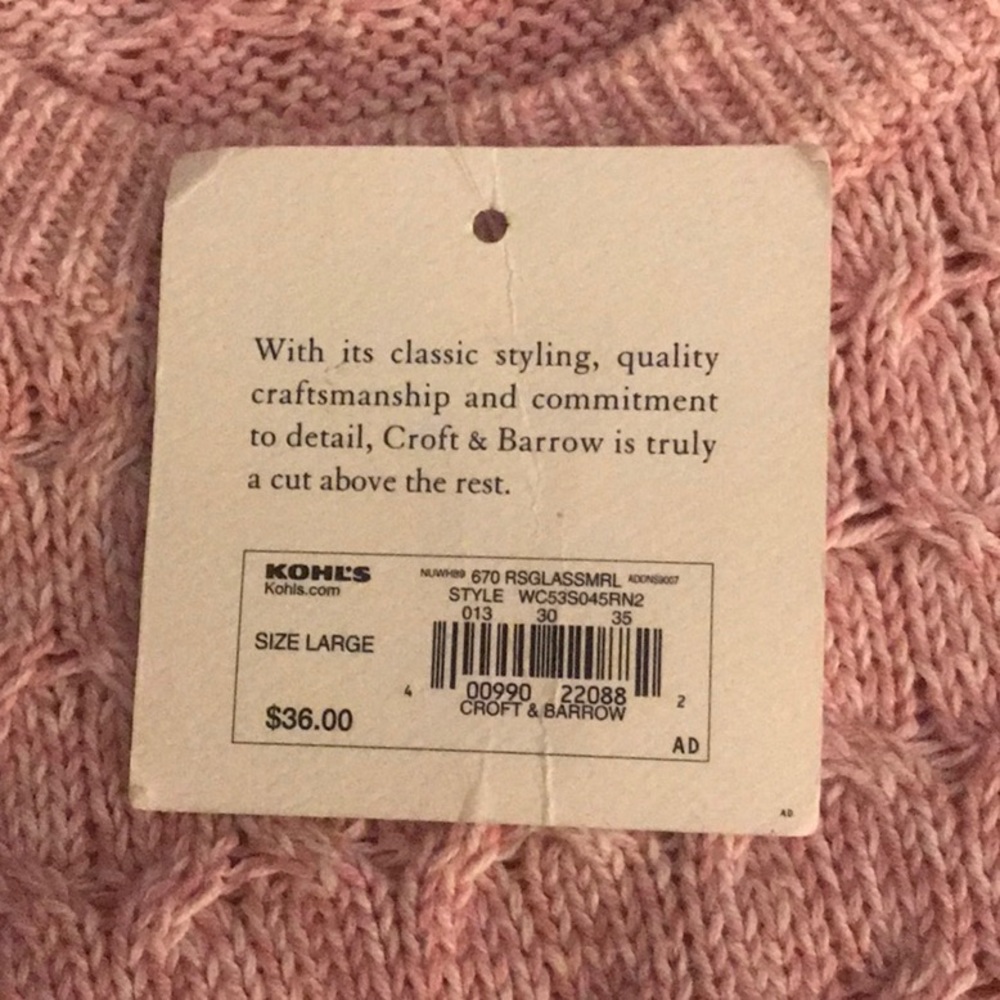 New Croft & Barrow Sweater - Picture 5 of 6